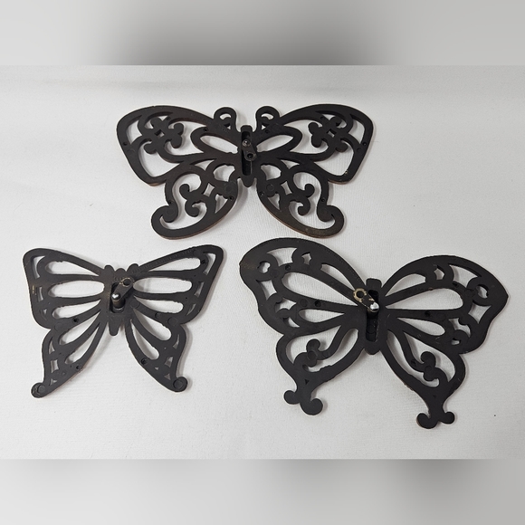 Vintage 60s 70s Home Co. Butterfly wall decor 3pc set. - Picture 6 of 9